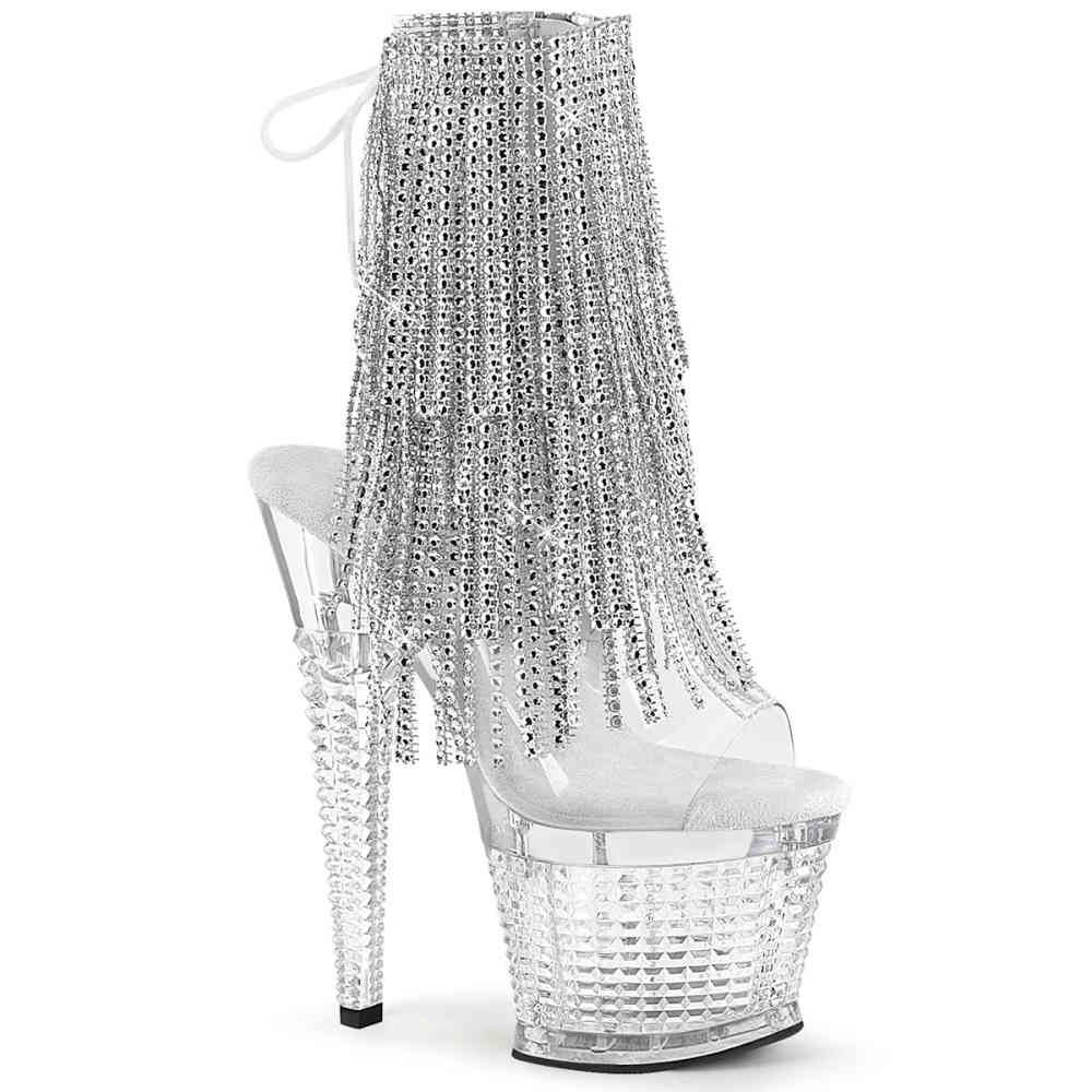 Pleaser - SPECTATOR1017RSF Bottes de plateforme, Pole dance chaussures - Couleur argent Product image